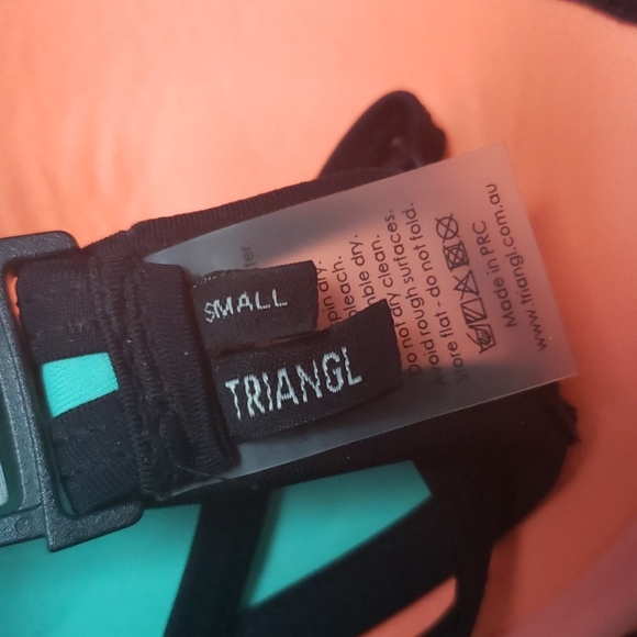 Triangle Neoprene Color Block Bikini Swim Set - Picture 4 of 5